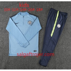 Manchester City Børn Sweatshirt Dragt Blå 2018-2019